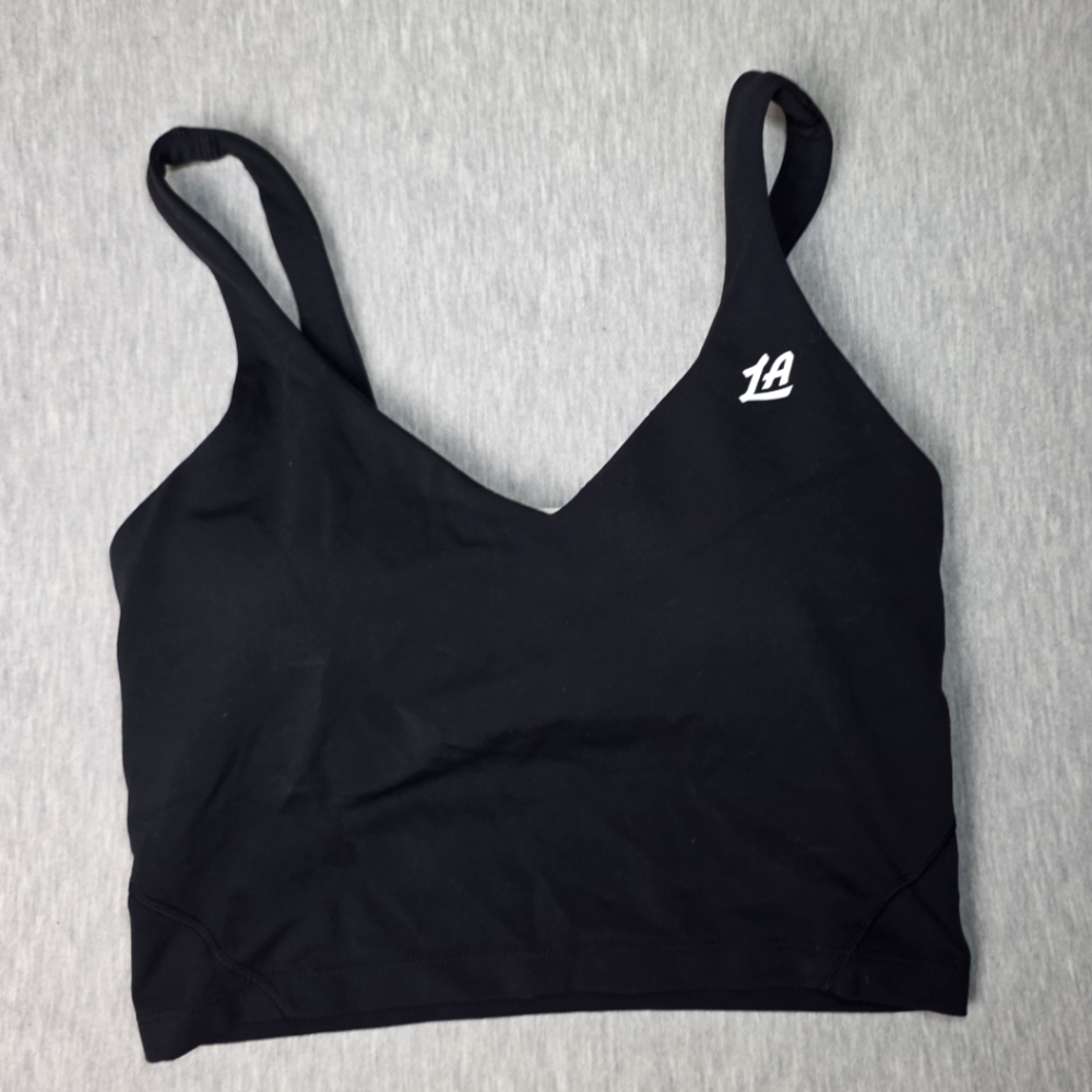 lululemon athletica Black Sports Bra LA logo size 6
